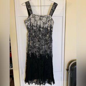 Manyus Lace Overlay Dress